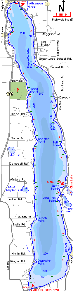 Lake Mi Depth Chart
