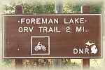Foreman Lake Motorcycle trail Michigan