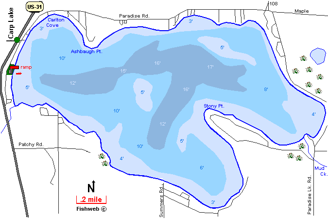Muskrat Lake Depth Chart