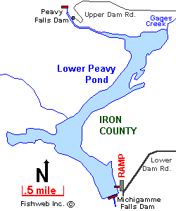 Lower Peavy Pond Iron County Michigan