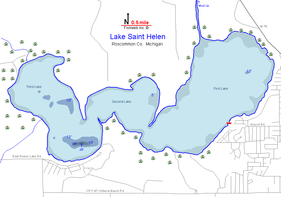 Lake Lancelot Mi Depth Chart