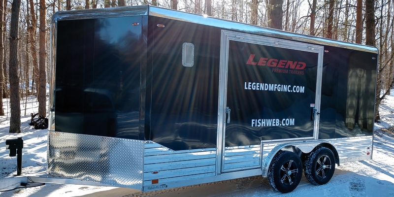 19 foot Legend Trailmaster inclosed Trailer, left side