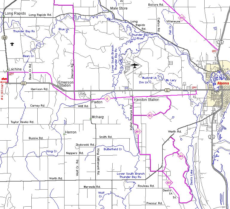 Michigan Snowmobiling Alpena Snowmobile Trail Map Michigan Sledhead™