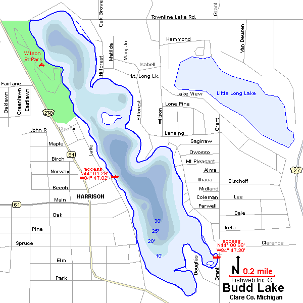Long Lake Michigan Depth Chart