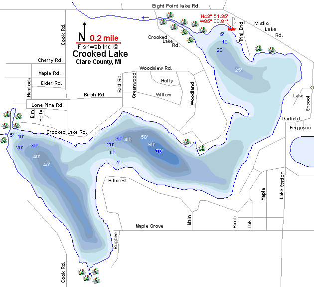 Crooked Lake Depth Chart