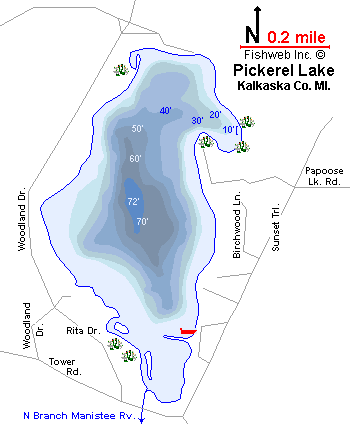 Manistee Lake Depth Chart