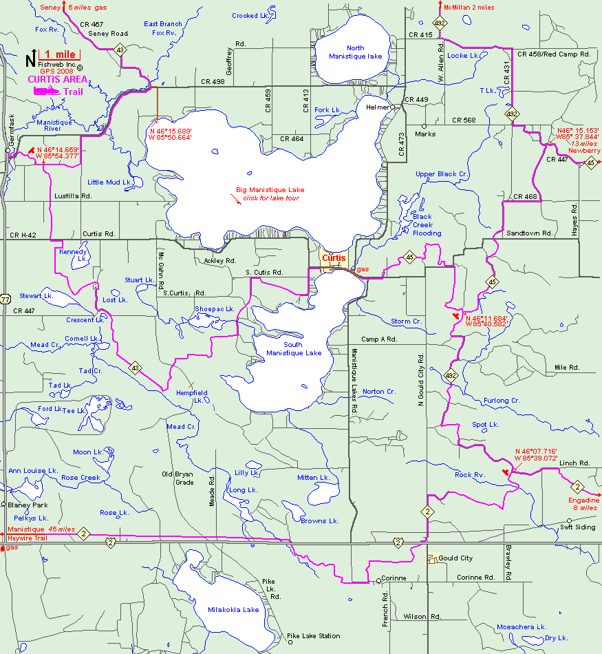 Snowmobile Trail Mileage Chart