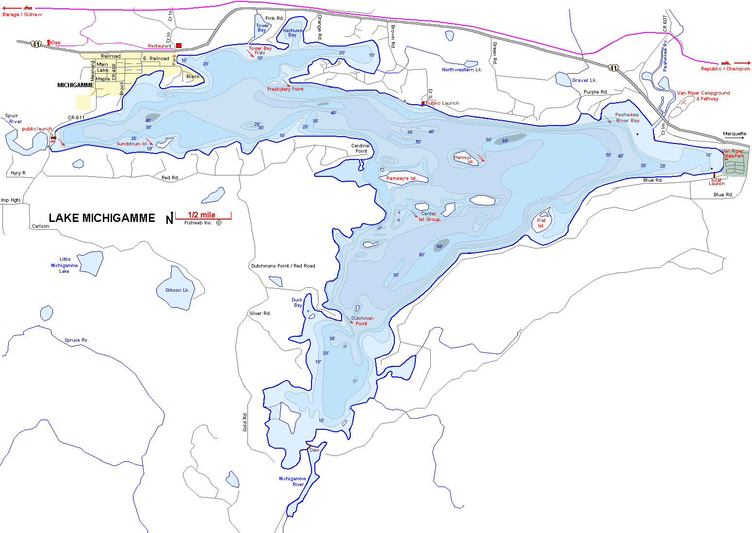 Harveys Lake Depth Chart