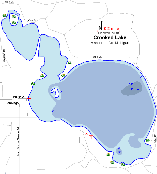 Crooked Lake Depth Chart