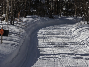 Snowmobile Trail 4-494 east,  Atlanta Michigan Snowmobiling