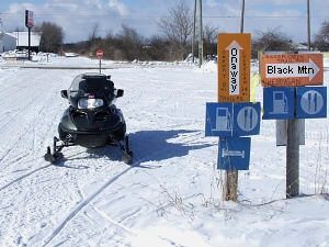 Snowmobile Trail 4-496 east,  Millersburg Michigan Snowmobiling