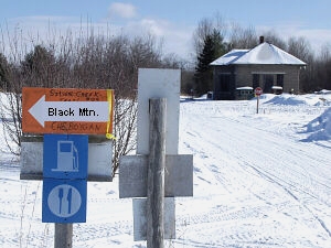 Snowmobile Trail 4-496 east,  Millersburg Michigan Snowmobiling