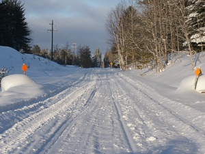 Snowmobile Trail 4-496 east,  Millersburg Michigan Snowmobiling