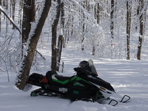 snowmobile trail 99 - 990 north Onaway Michigan snowmobiling