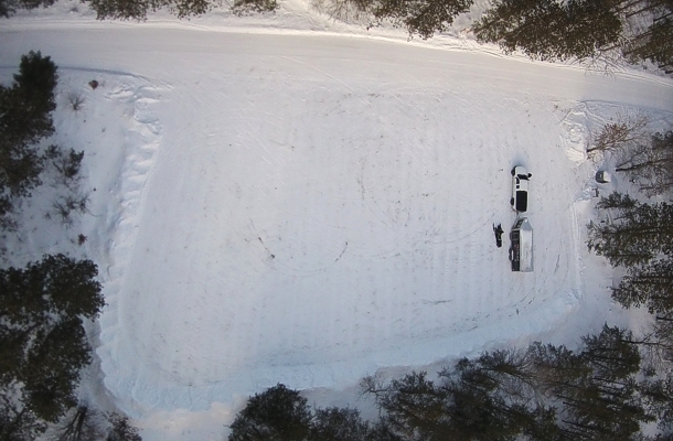 snowmobile trail 99 M-68 staging area Presque Isle Michigan snowmobiling