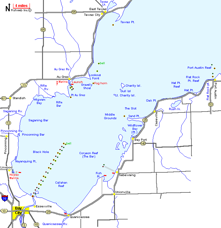 Saginaw Bay Water Depth Chart