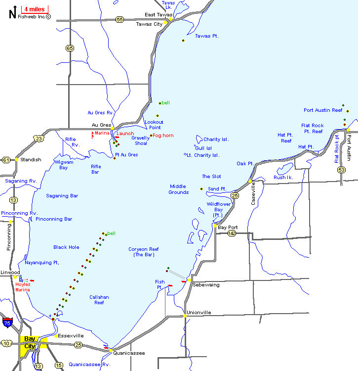 Saginaw Bay Depth Chart