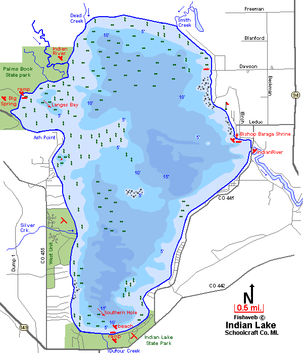 Cass Lake Depth Chart